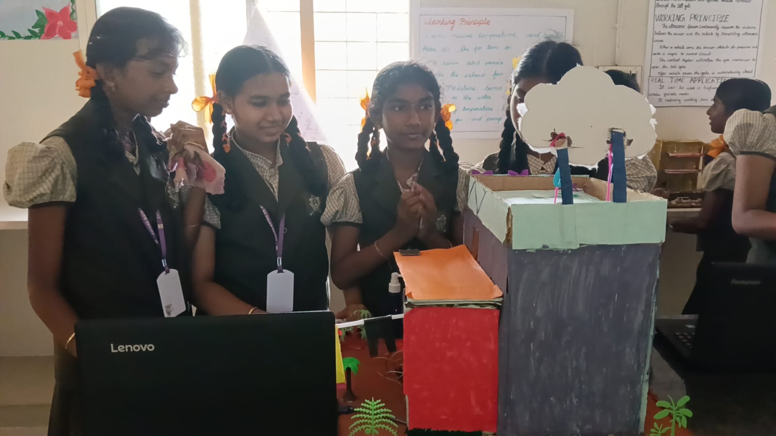 Oxford School Tekday event — students coding
